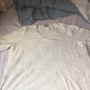 Cozy knit v-neck tunic sweater by Ann Taylor